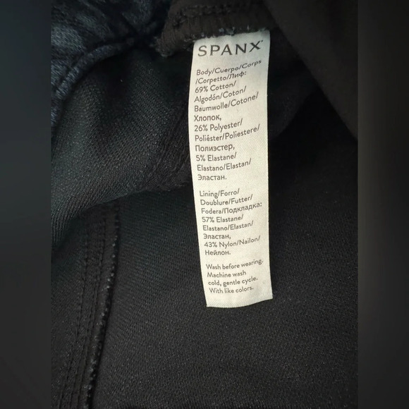 SPANX JEAN-ISH LEGGING BLUE DENIM LEOPARD Skinny Fit Pull On Size Medium - Picture 9 of 9